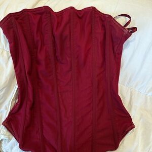 Elegant Red Corset Top